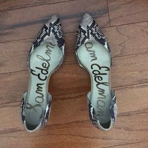 Sam Edelman snakeskin kitten heels